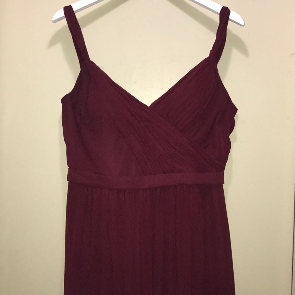 Classic Burgundy Chiffon Bridesmaid Dress XL